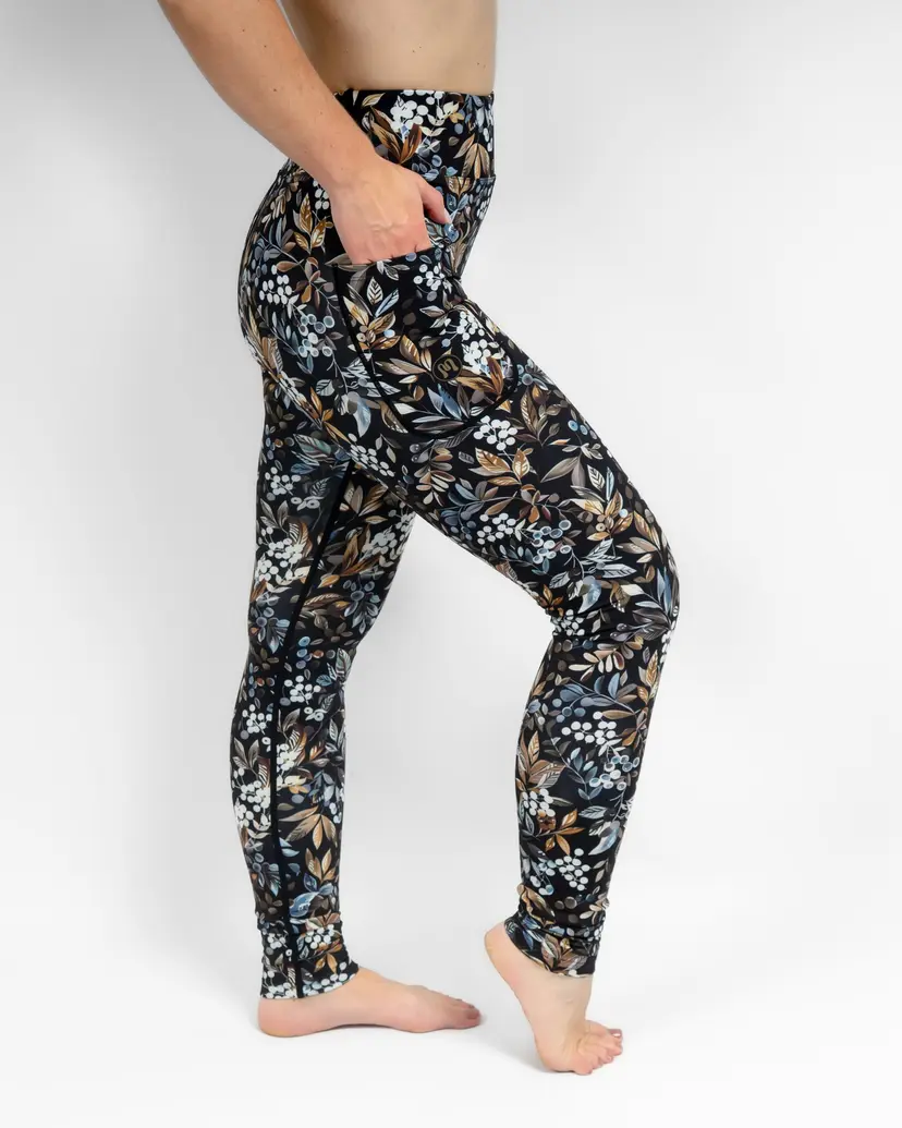 Huabo Aya Ravenberry Tight Fit Winter Leggings