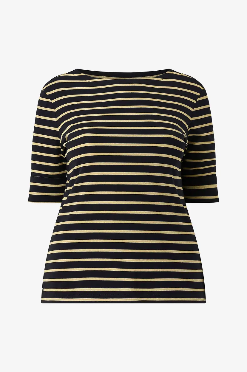 Lauren Ralph Lauren Curve Topp Rfnd Strtch 1x1 Rib-knit - Svart
