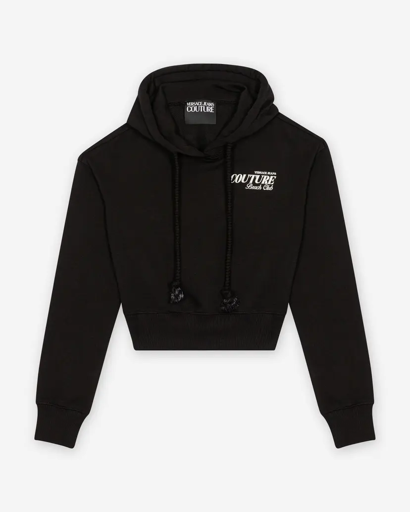 Versace Jeans Couture Versace Jeans Couture Crop CBC Rubber Black Hoodie