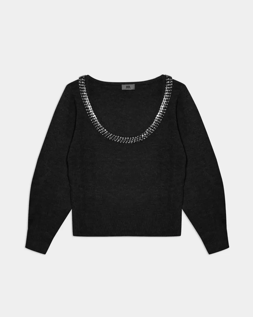 Jijil Jijil JPI25MK017 Black Knitted sweatshirt