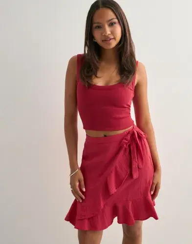 Pieces Pieces - Rød - Pcsastina Hw Skirt Wvn Bc