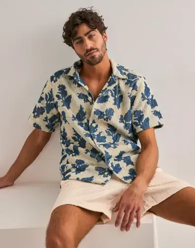 Oas OAS Cuba Terry Shirt Kortermede skjorter Multi/Mønstrete