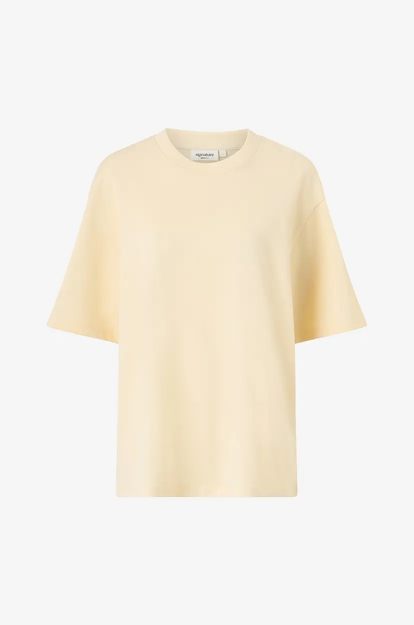 Gina Tricot Topp Basic Oversized Tee - Gul