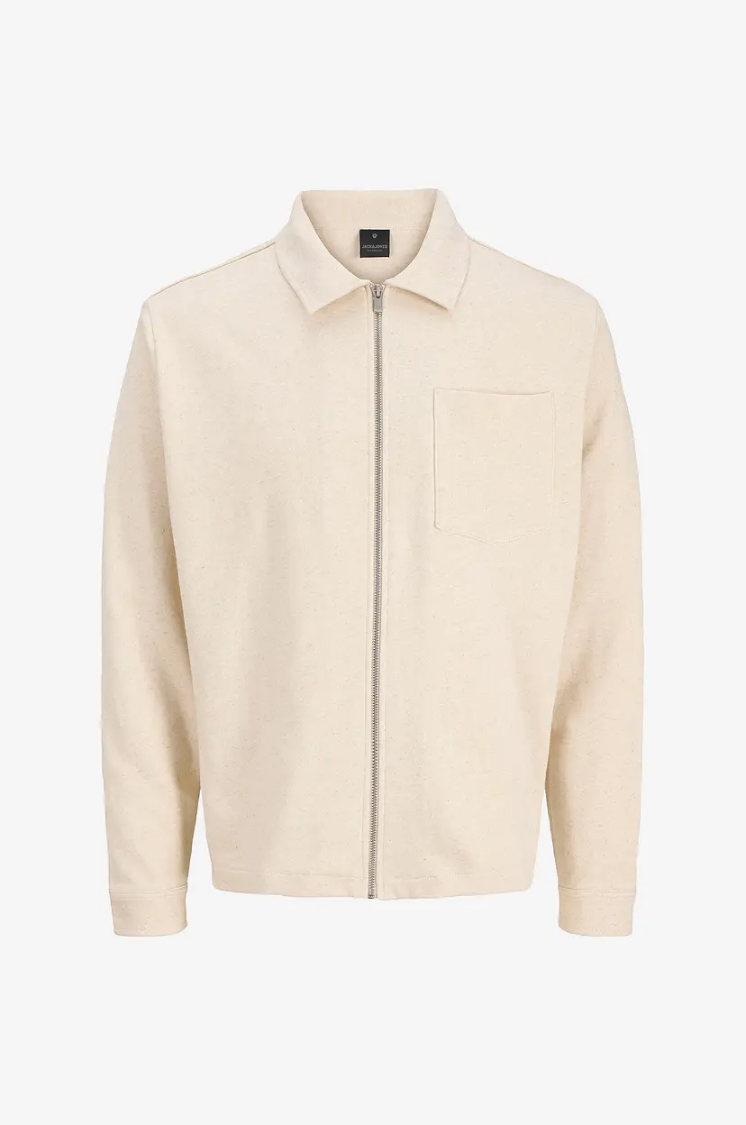 Jack & Jones Overtreksskjorte jprblaFreddie LS Overshirt Sweat - Beige