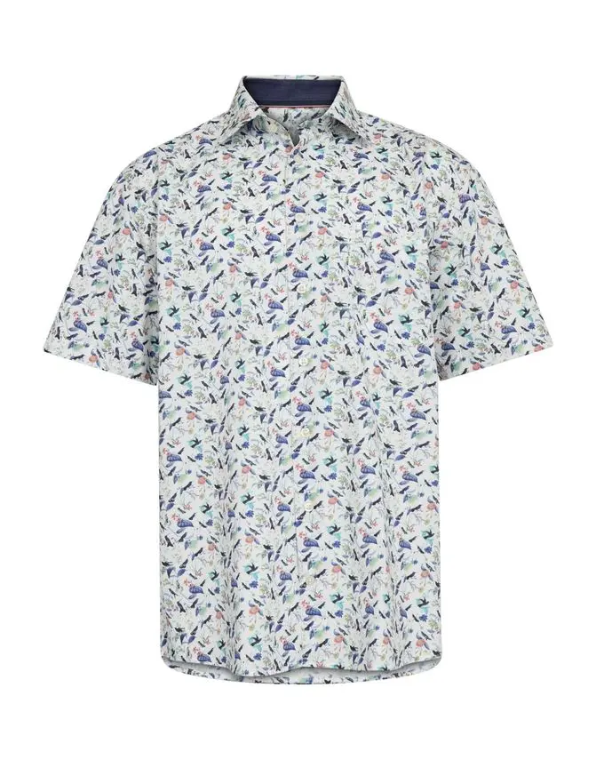 Black Blue Shirt s/s regular fit