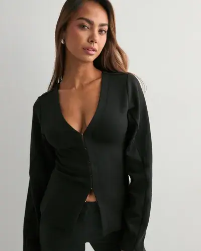 Nelly Nelly - Svart - Waist Focus Cardigan