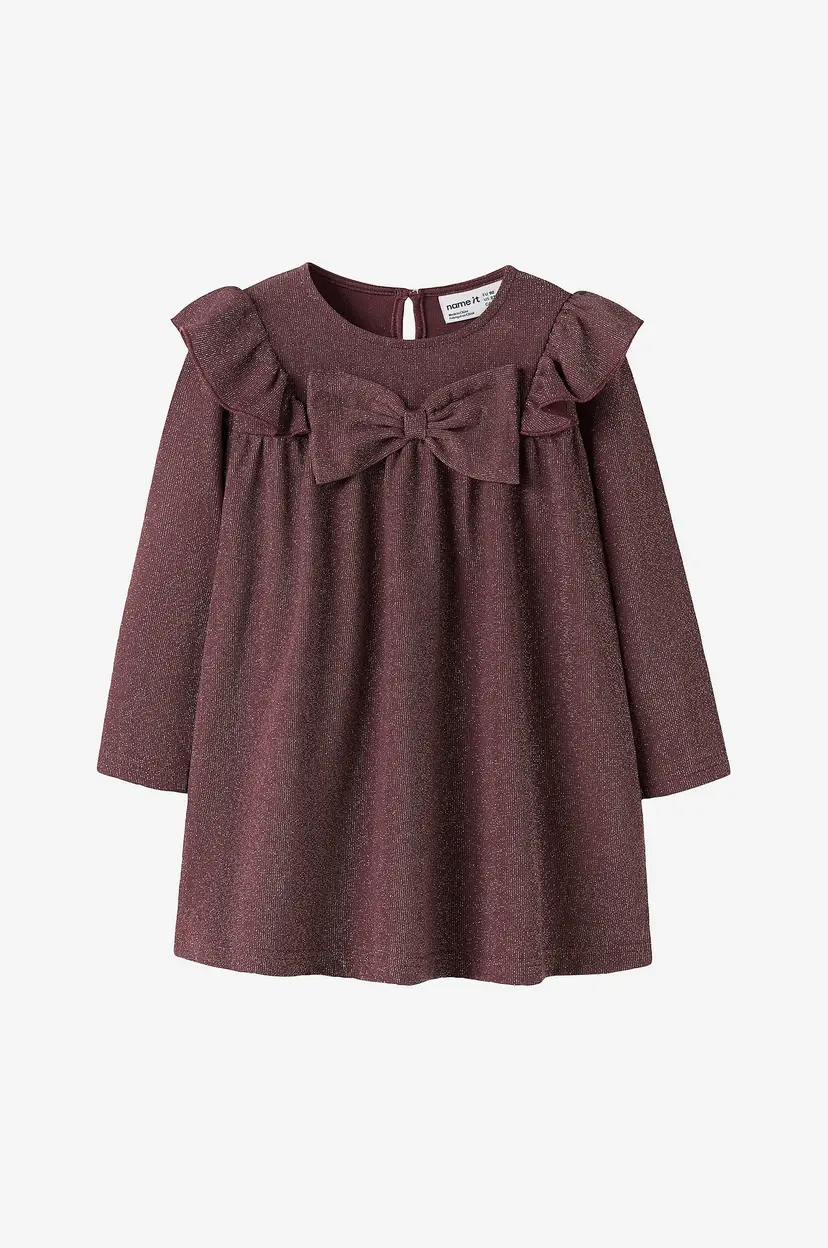 NAME IT Kjole Nmfroisin M Ls Dress - Rød
