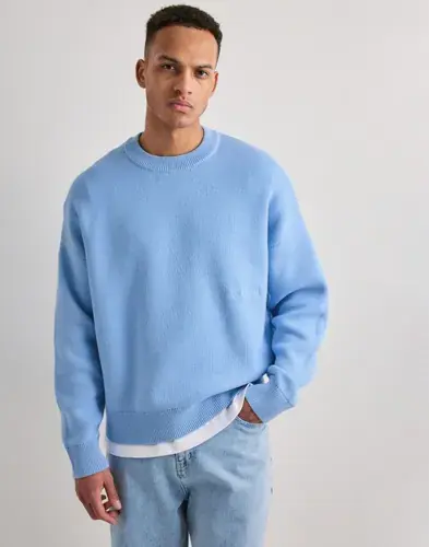 Que Sera Sera Que Sera Sera Connor Cotton Knit Strikkegensere Blå