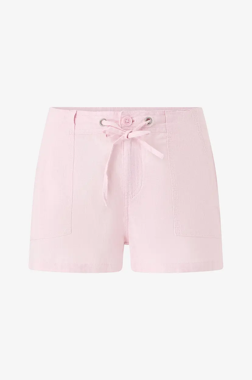 Gina Tricot Shorts i lin Linen Blend Mini Cargo - Rosa
