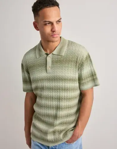 Ciszere Ciszere Gabe Knitted Polo Kortermet poloskjorte Grønn