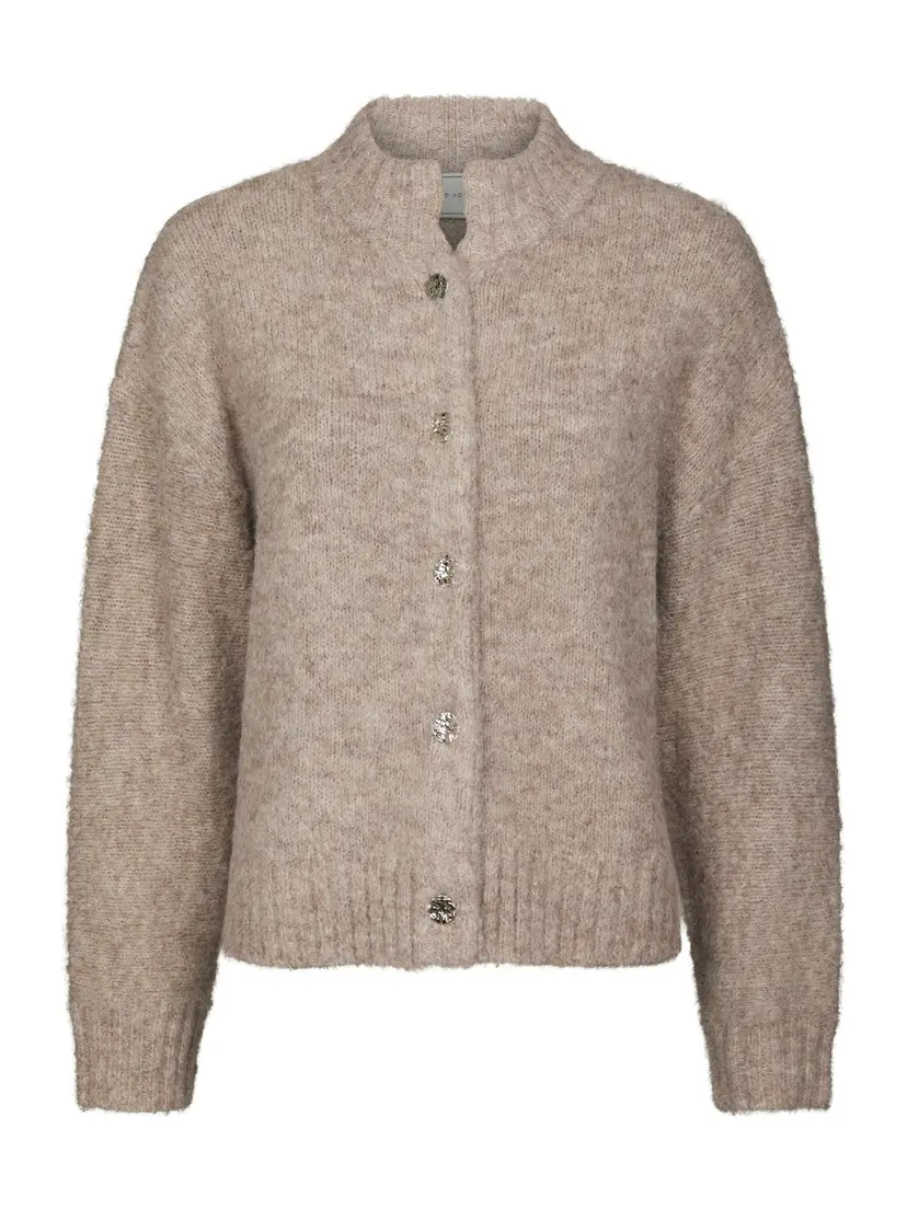 Neo Noir Taura Fluffy Knit Cardigan