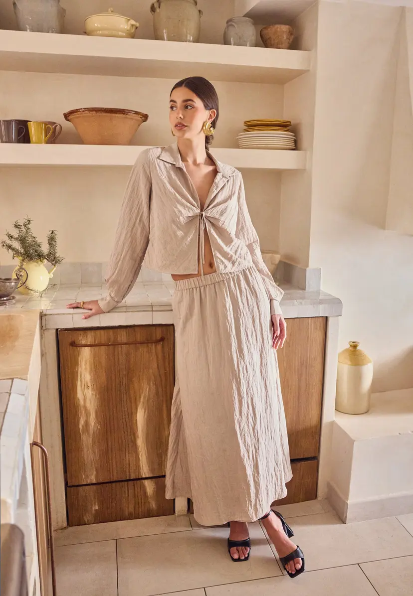 Bubbleroom Structured Maxi Skirt