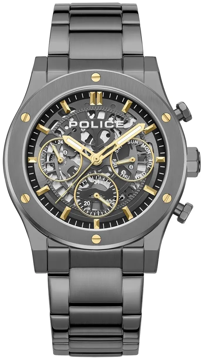 Police Police Herreklokke PEWJK0006407M Knotty Grå/Stål Ø42 mm