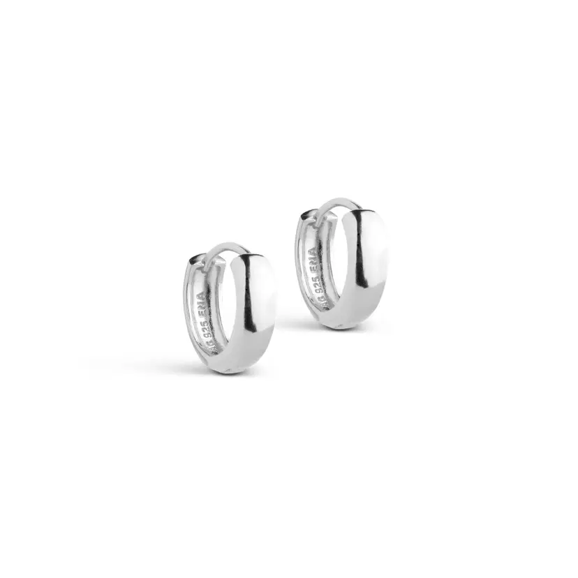 Enamel Enamel - Classic Wide Hoops 15 mm i sølv - E351S