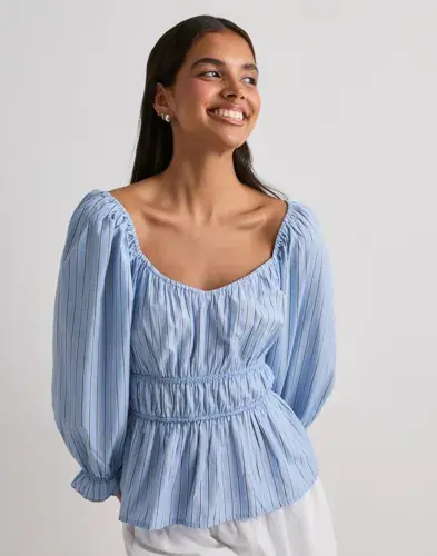 Vero Moda Vero Moda - Blå - Vmleya 3/4 Stripe Top Wvn