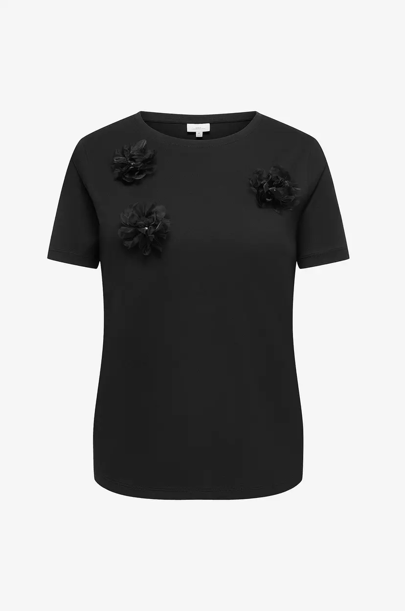 Only Carmakoma Kortermet topp Carjolly S/S Bling Reg Tee Jrs - Svart