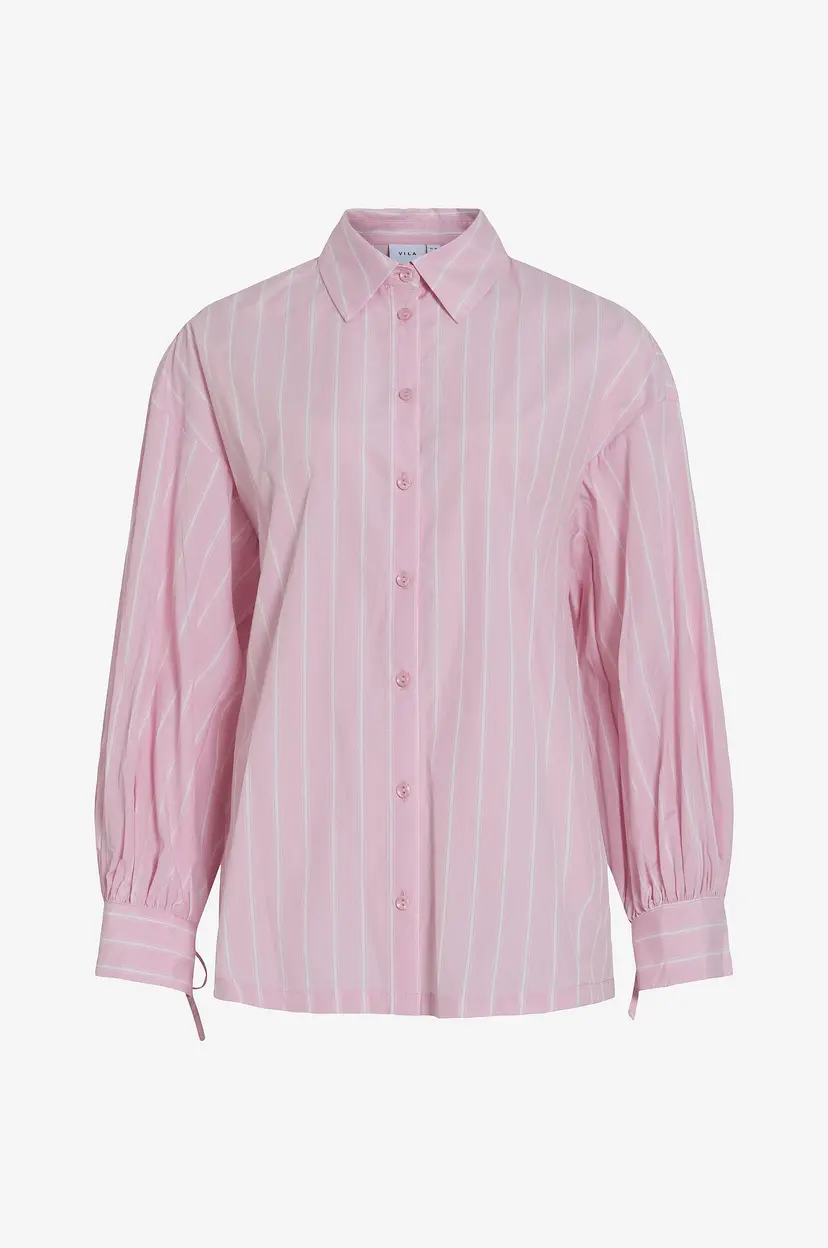 Vila Skjorte viBelfie L/S Stripe Shirt - Rosa