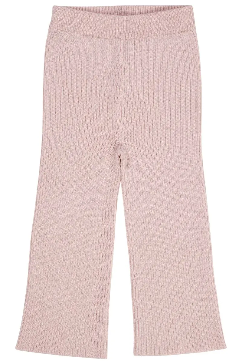 Copenhagen Colors Copenhagen Colors Merino Ull Wide Rib Pants Dusty Rose (122 / 7 år)