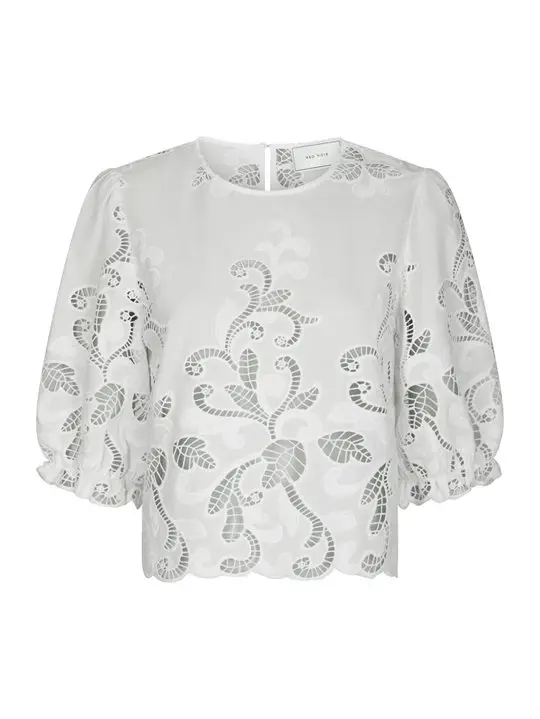 Neo Noir Neo Noir - Fia Embroidery Blouse - White