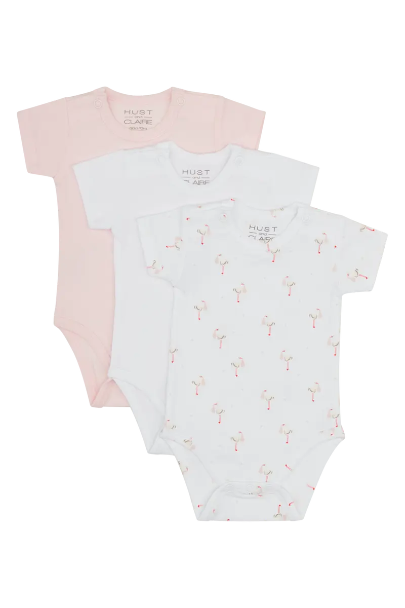 Hust and Claire Hust And Claire Bati Body 3-Pack Rose Morn (80 / 1 år)