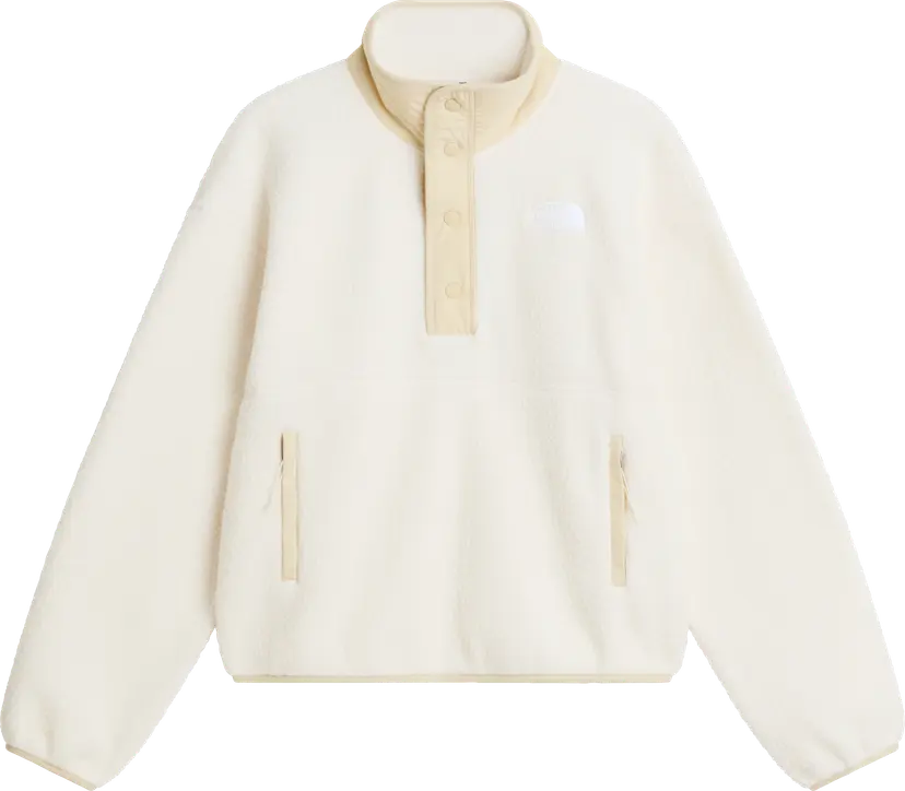 The North Face The North Face Women's Cragmont 1/2 Snap Fleece Jacket White Dune/Desert Stone