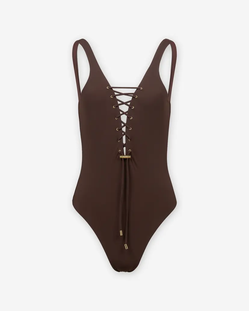 Moschino Swim Moschino Swim V2A4906 Brown Swimsuit