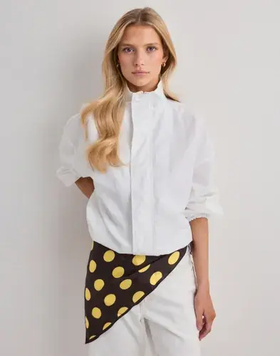 Becksöndergaard BECKSÖNDERGAARD - Brun - Maxi Polka Triangle Sia Scarf