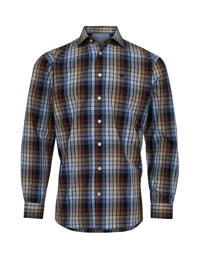 Black Blue l/s regular fit shirt