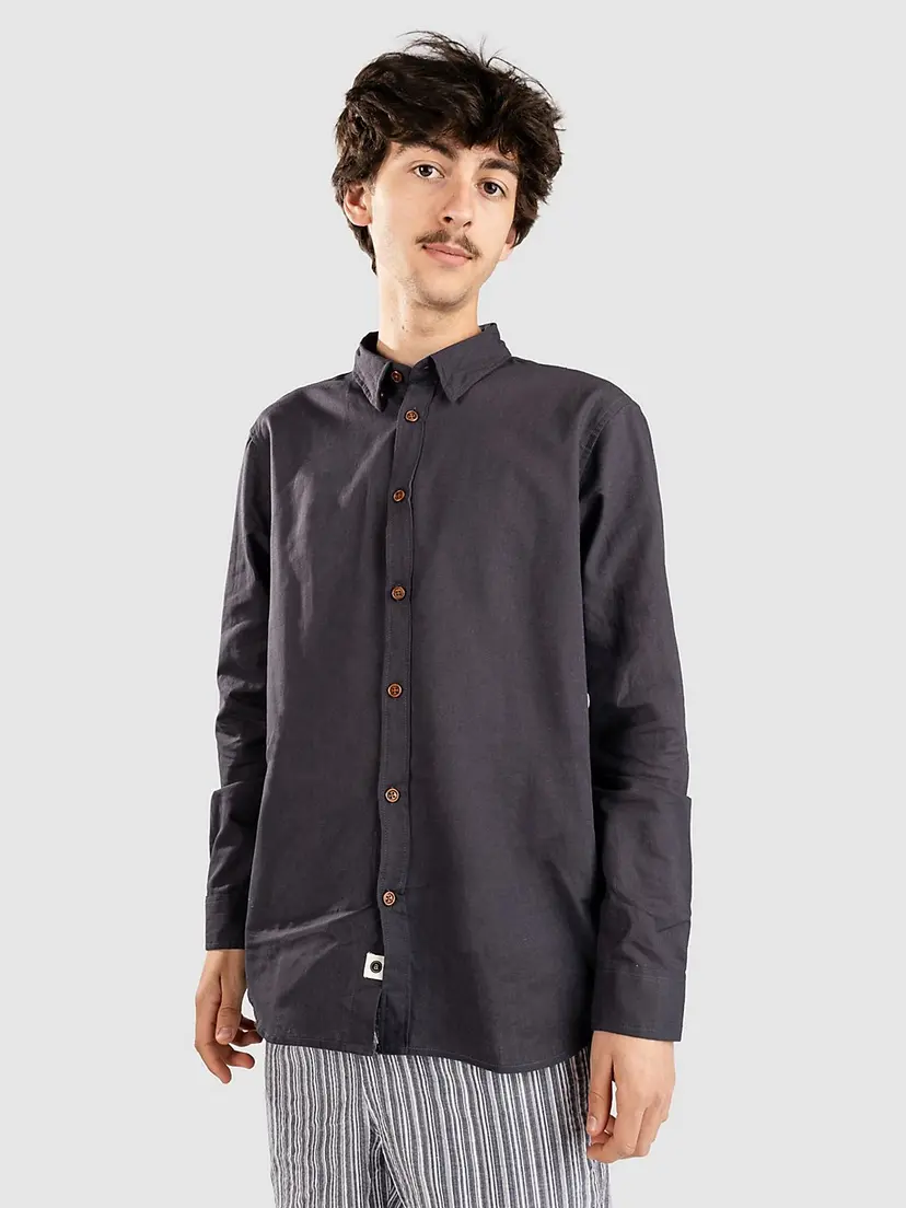 Anerkjendt Anerkjendt Akleif Cot/Linen Skjorte grå