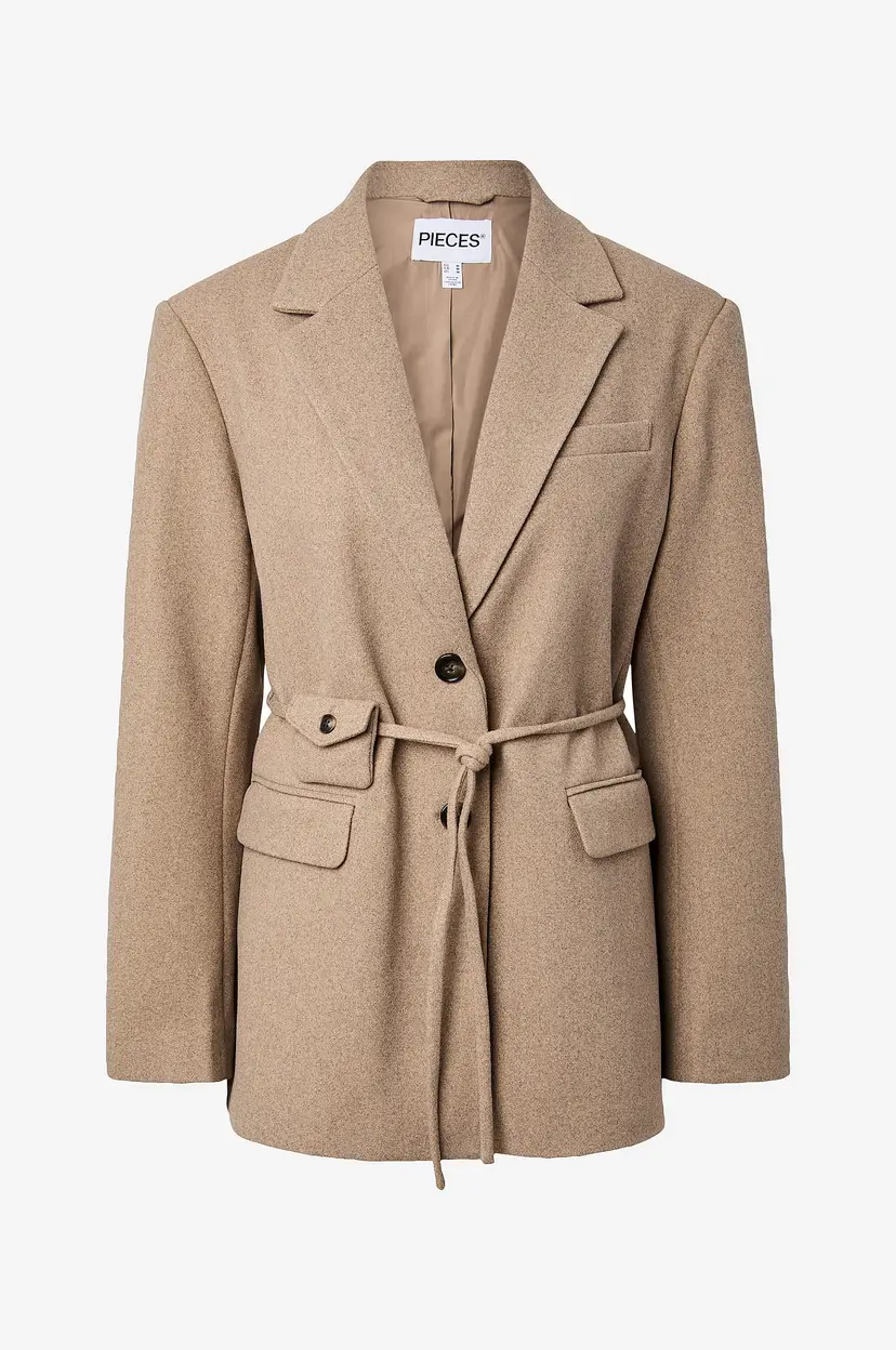 Pieces Blazer Pcaya Outerwear Blazer W. Pocket Ba - Grå