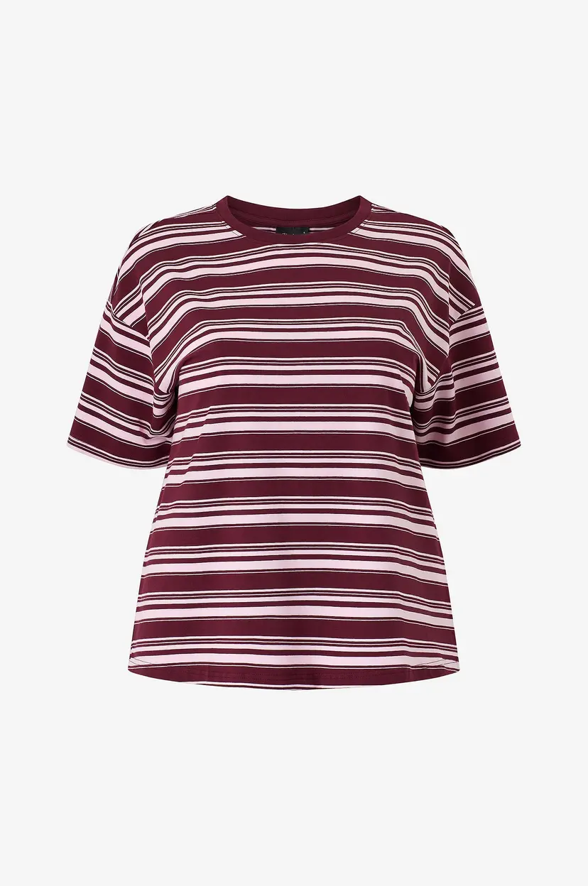 Zizzi T-skjorte Mvivi, 1/2, Loose Tee - Rød
