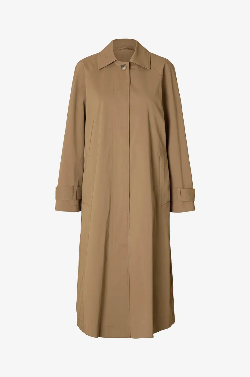 Selected Women Kåpe slfCorrie Long Coat - Brun