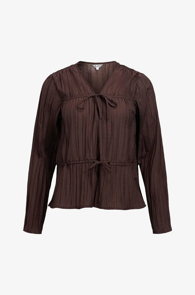 Object Collectors Item Bluse objBrea RE L/S - Brun