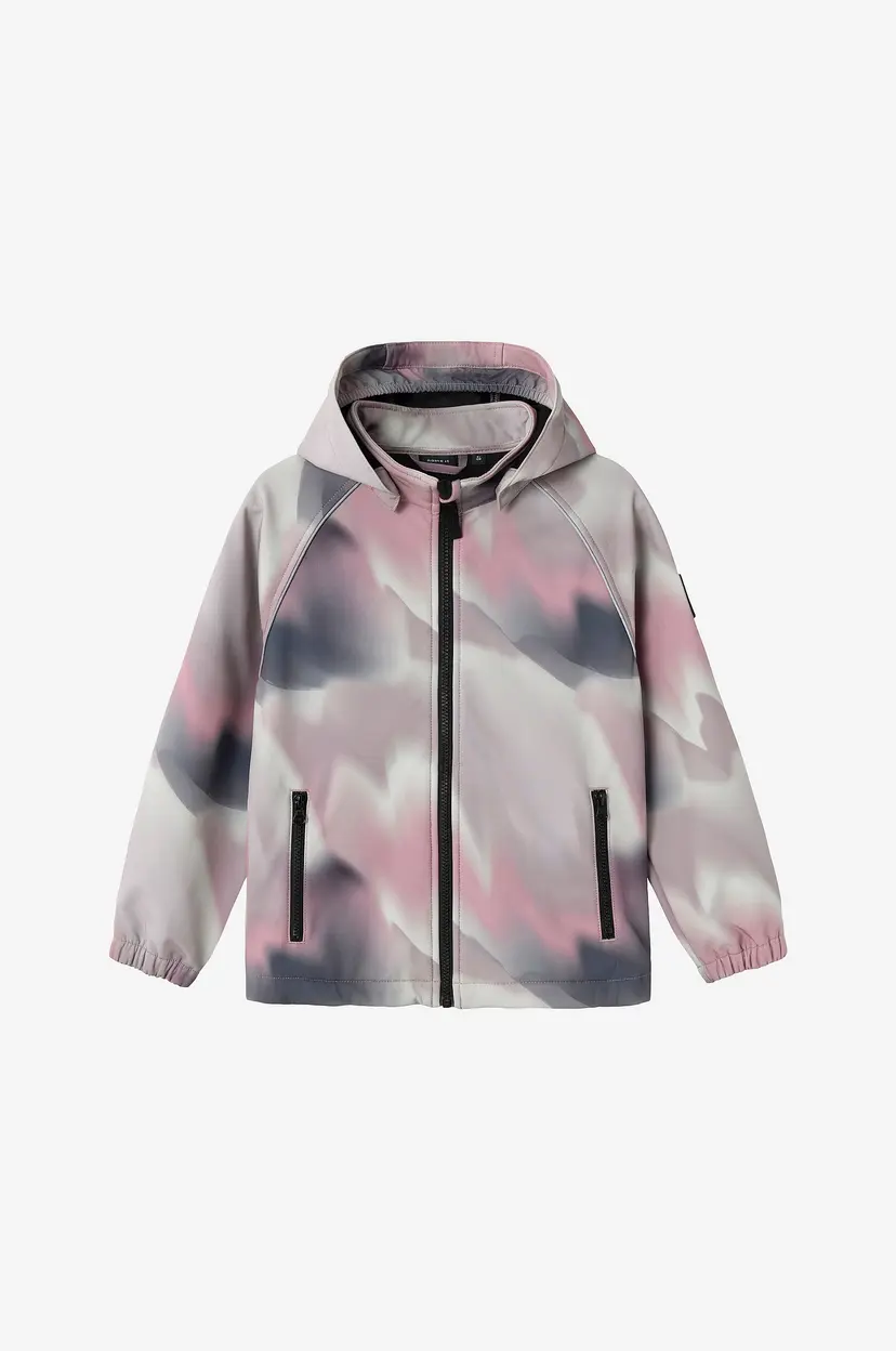 NAME IT Jakke nkfAlfa08 Softshell Jacket Watercolor - Lilla
