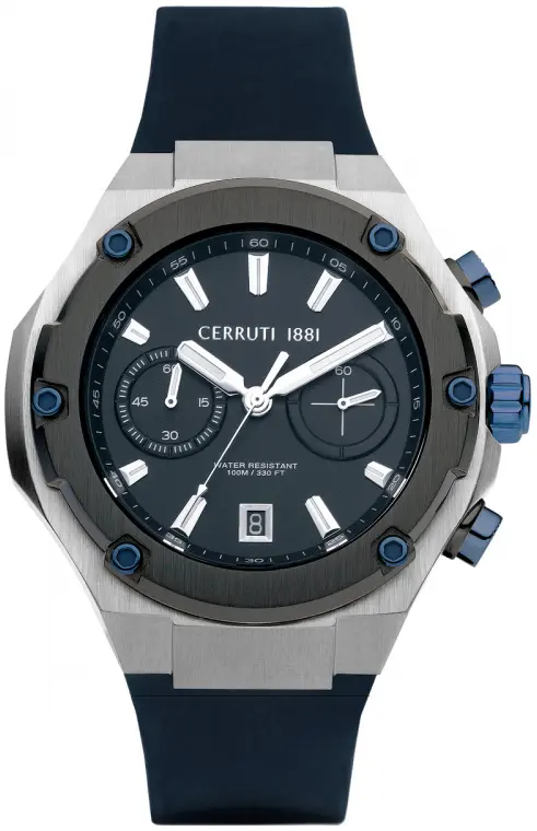 Cerruti Cerruti 1881 Herreklokke CIWGO2206107 Blå/Gummi Ø44 mm