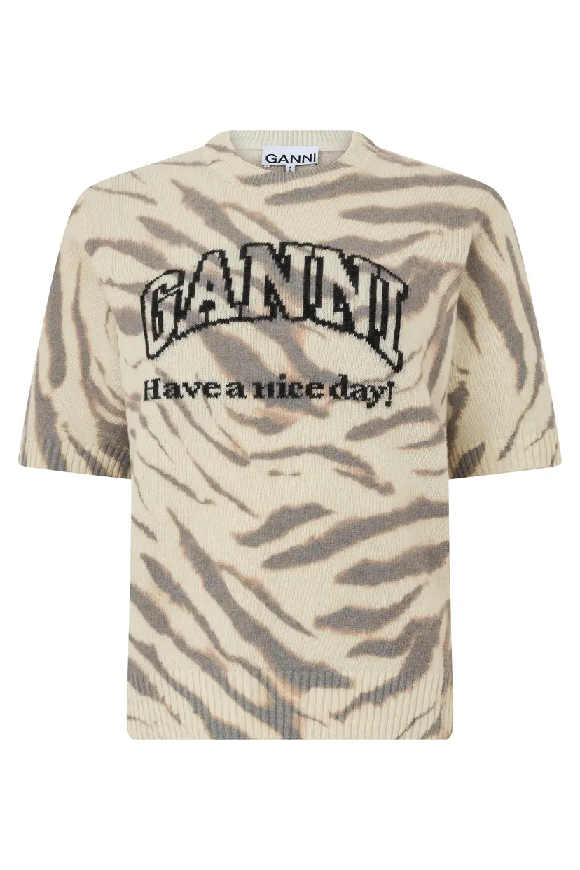 Ganni Ganni T-skjorter – Beige
