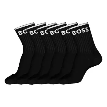 BOSS BOSS Strømper 6P Quarter Stripe CC Sock Svart Str 43/46 Herre