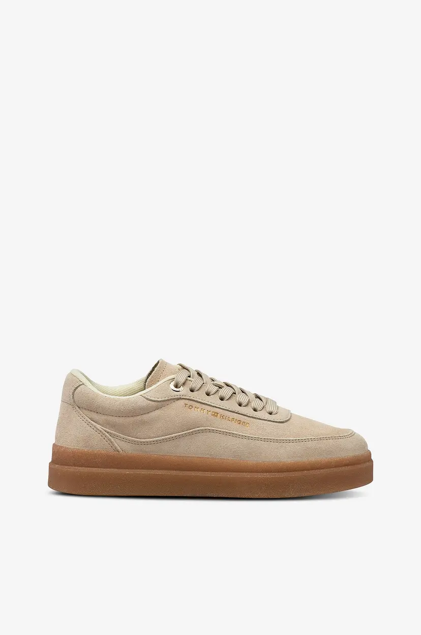 Tommy Hilfiger Joggesko Modern Court Sneaker Suede - Beige