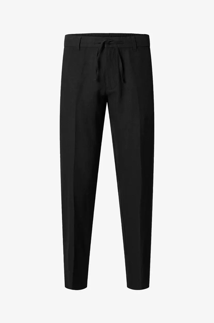 Selected Men Linbukser Slh196-Straight Leroy Sun Pant - Svart