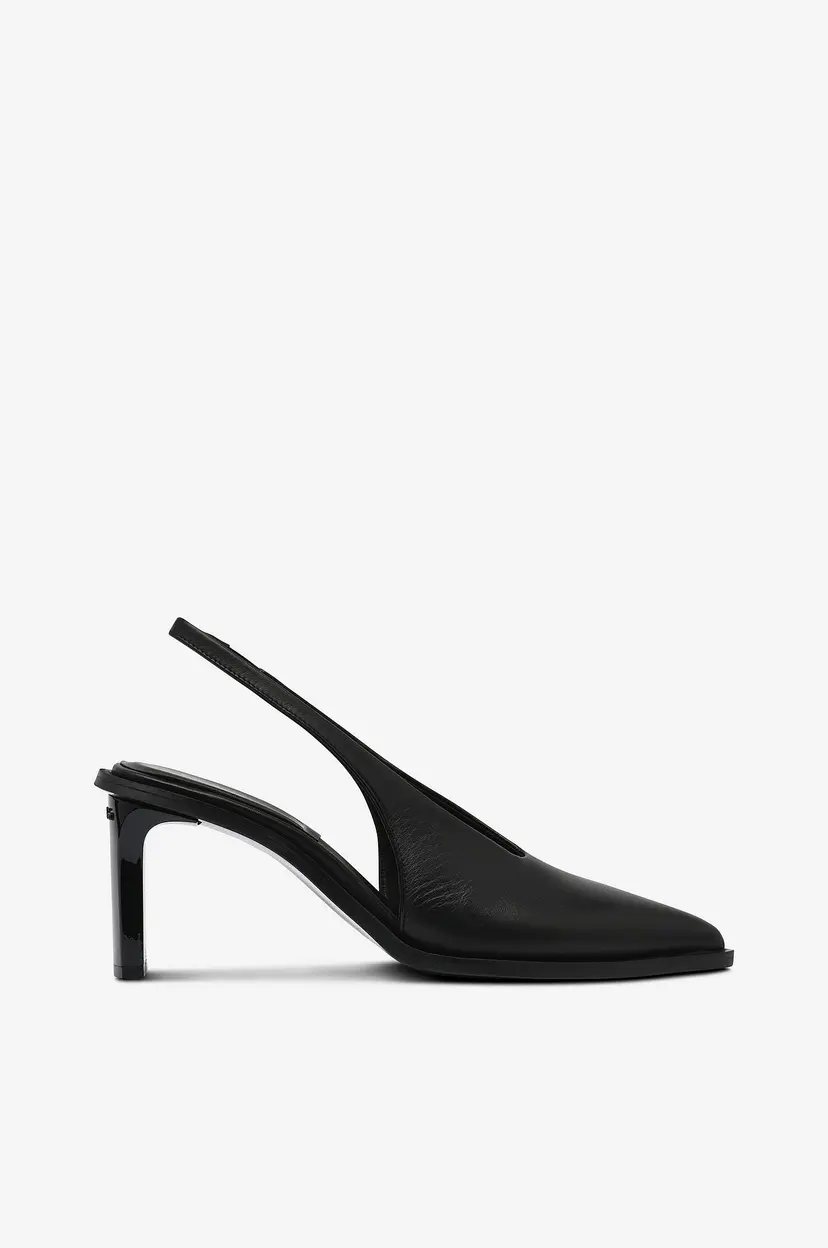 Calvin Klein Pumps Heel Slingback Pump 70 Lth - Svart