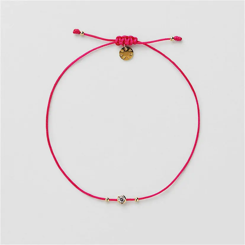 Safira Mini Bezel Pink Armbånd