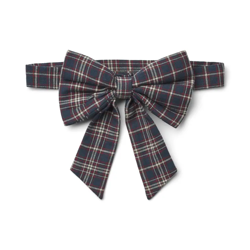 Wheat Wheat Bow Waist Sonja Navy Check