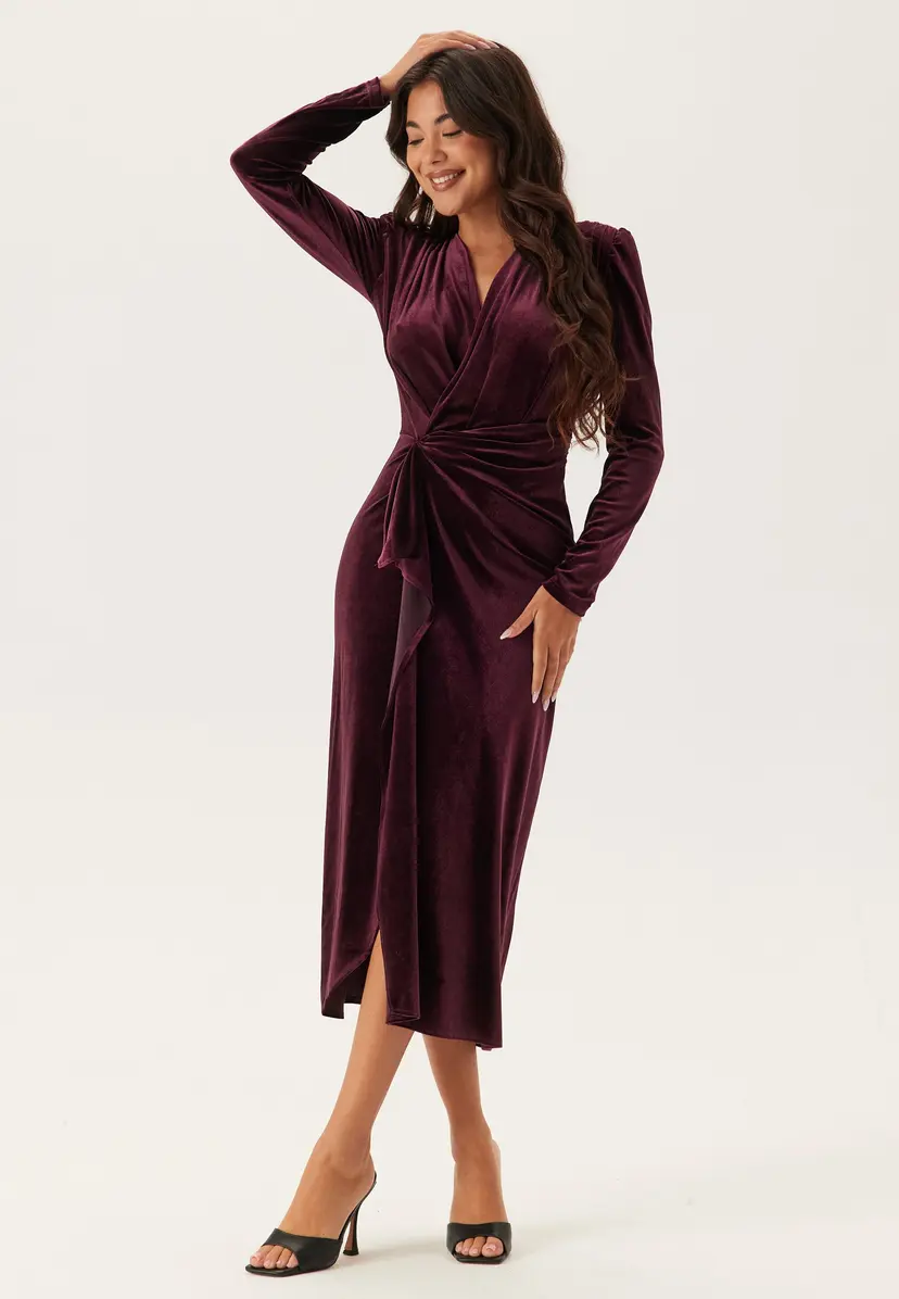 Chiara Forthi Overlap Velvet Dress