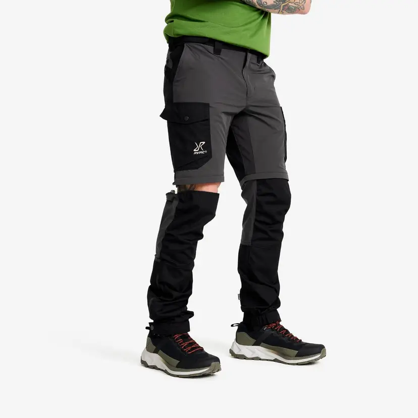 RevolutionRace Rambler Lightweight Zip-off Pants Herre Anthracite/Black