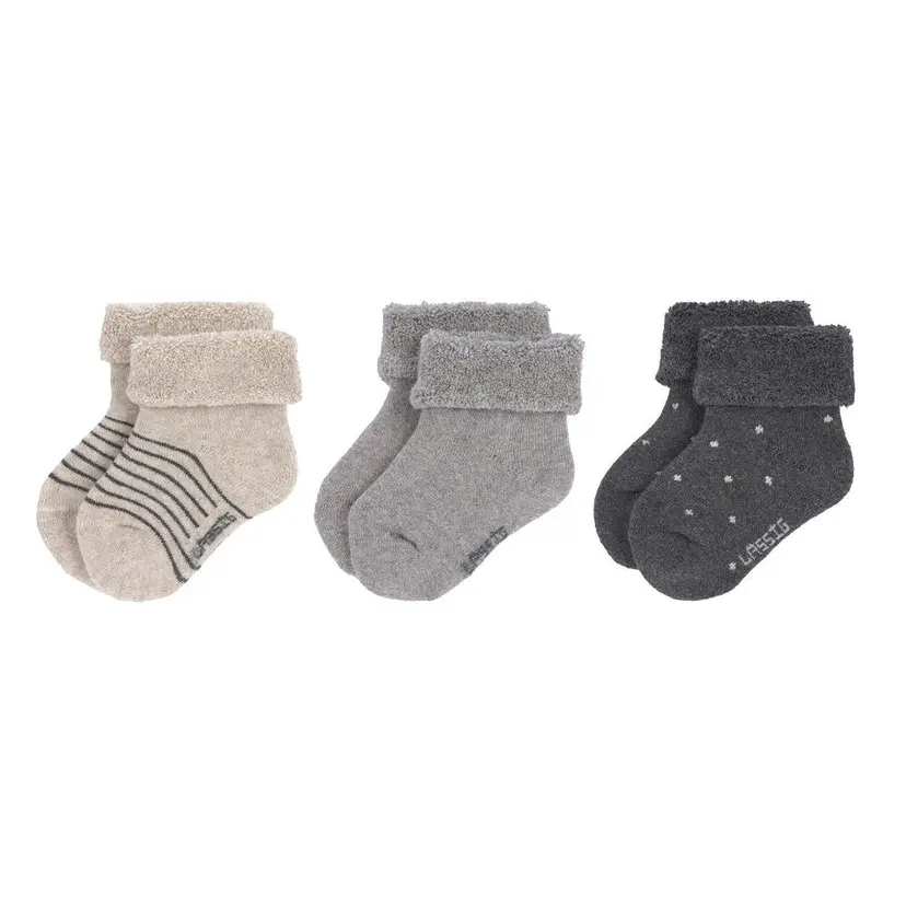 Lässig Lässig - 3 pk Sokker Frottè Grå