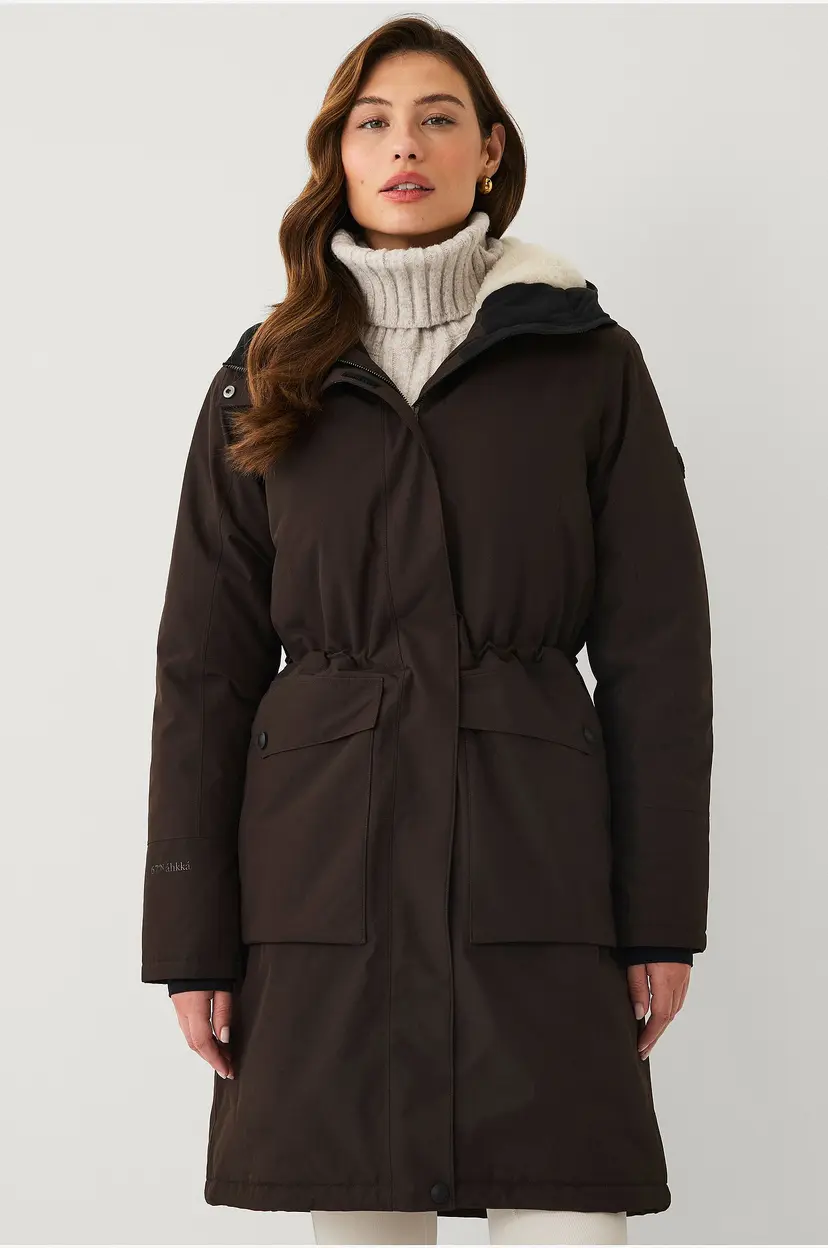 Áhkká Parka Perfect Parka Warm w Soft Fur - Brun