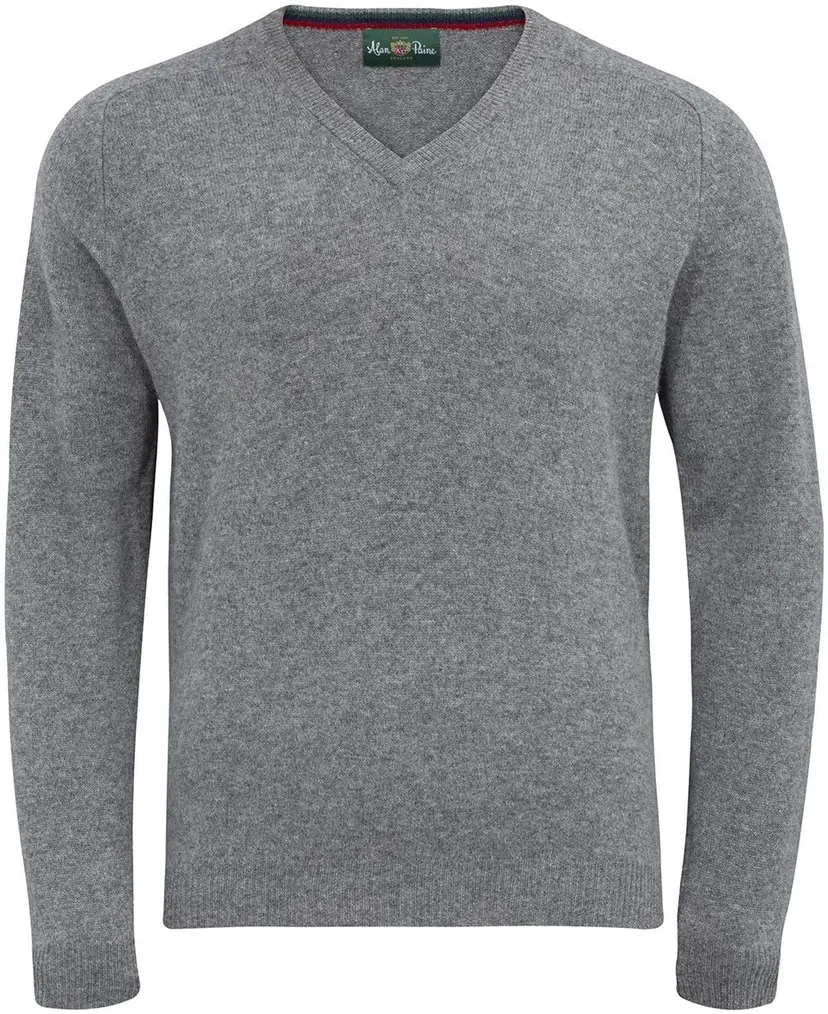 Alan Paine Alan Paine Streetly V-Neck Pullover Grey Mix