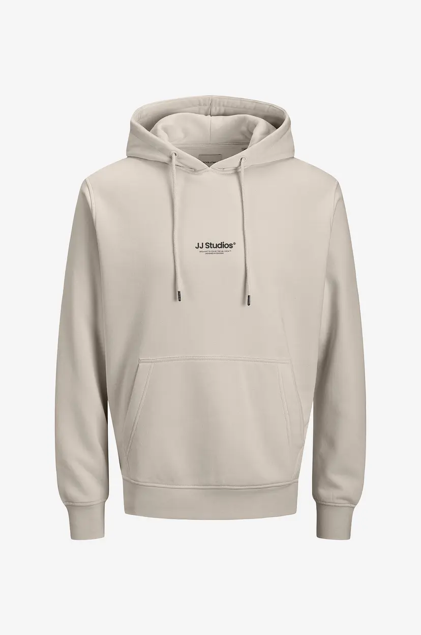 Jack & Jones Plus Hettegenser jjeSoho Sweat Hood Pls - Grå