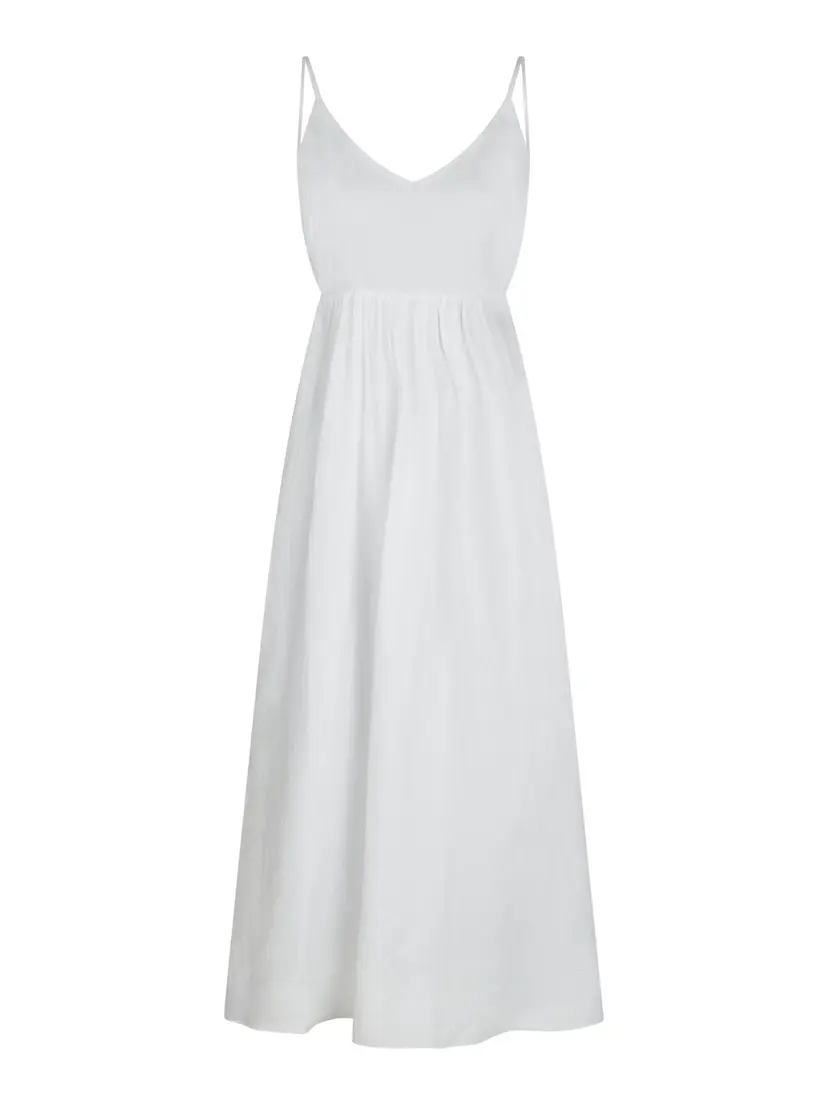 Neo Noir Savani Long Linen Dress