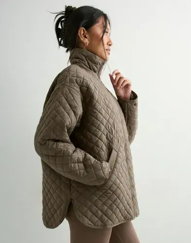 Aim'n Aim'n - Brun - Oversized Quilted Jacket